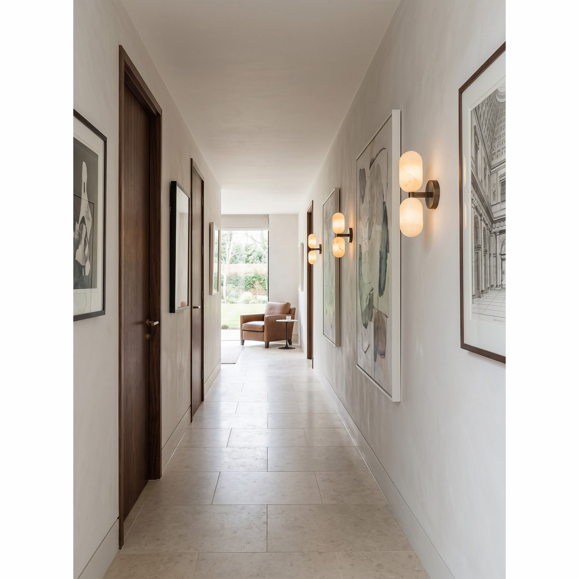 Norevia Alabaster Wall Sconce