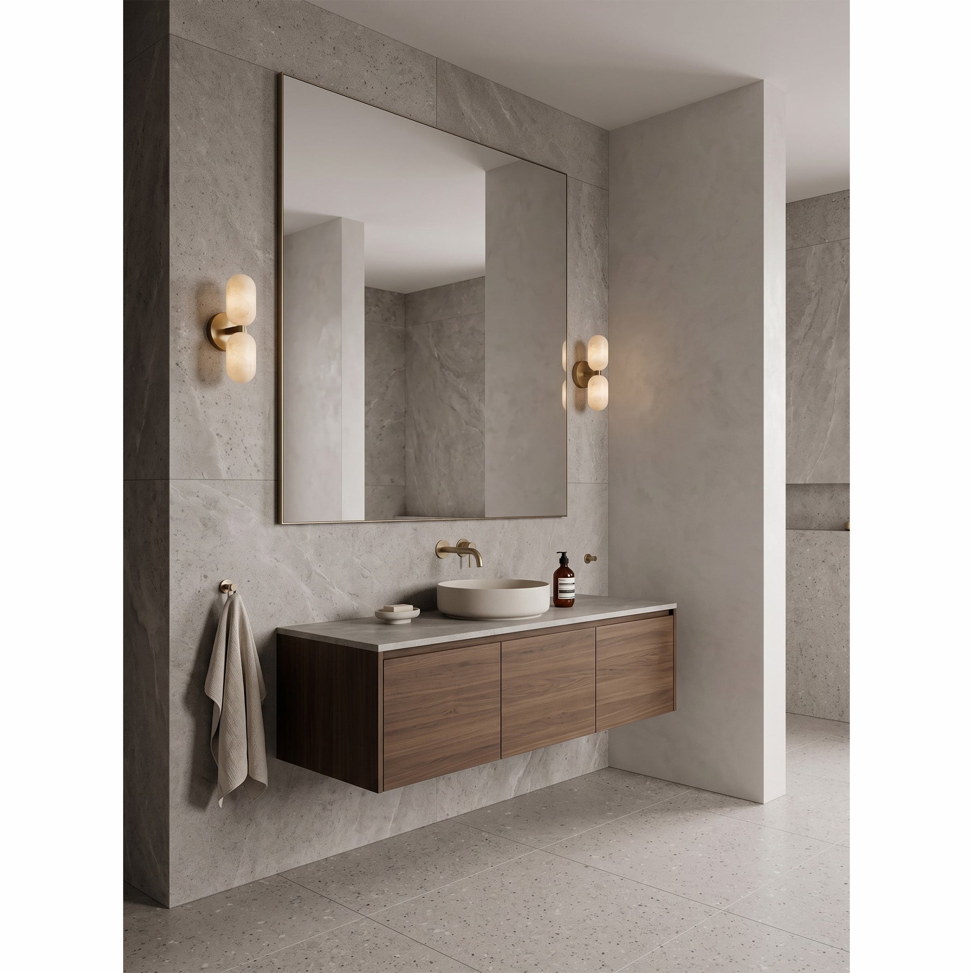 Norevia Alabaster Wall Sconce