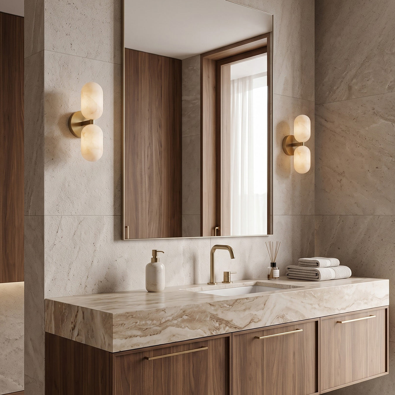 Norevia Alabaster Wall Sconce