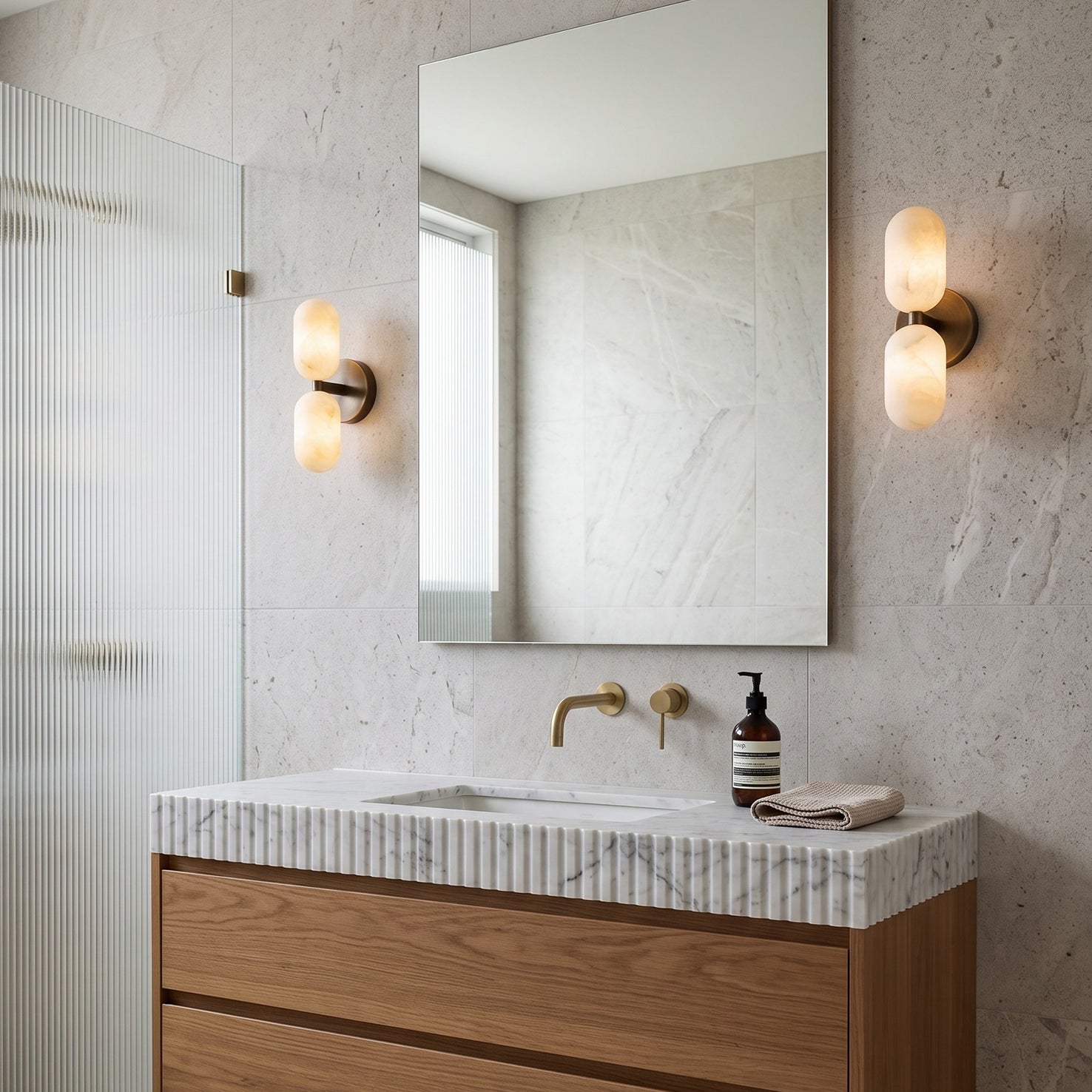 Norevia Alabaster Wall Sconce