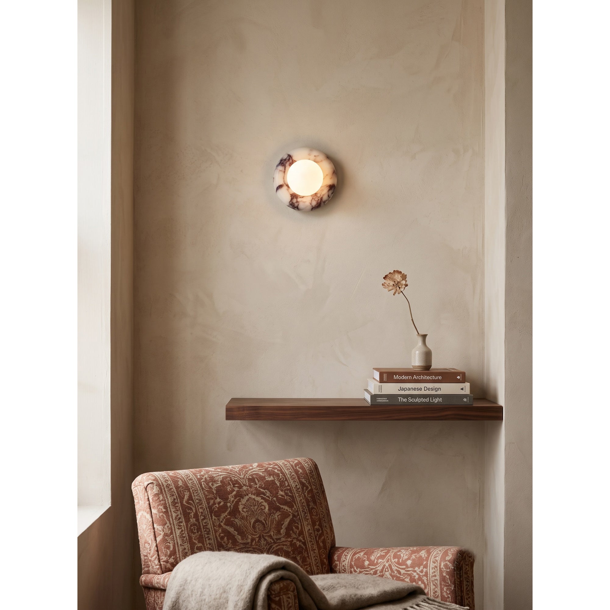 Novi Marble Travertine Wall Sconce