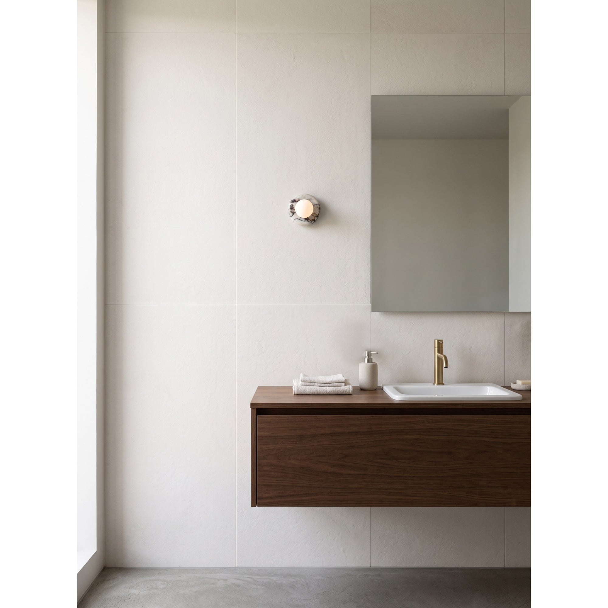 Novi Marble Travertine Wall Sconce