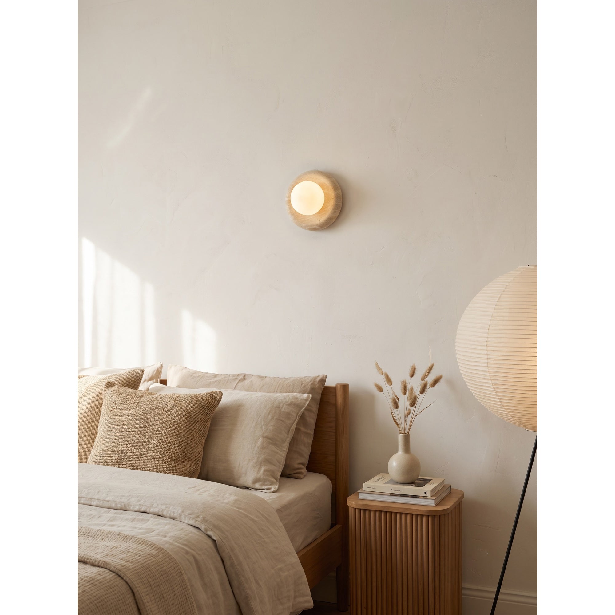 Novi Marble Travertine Wall Sconce