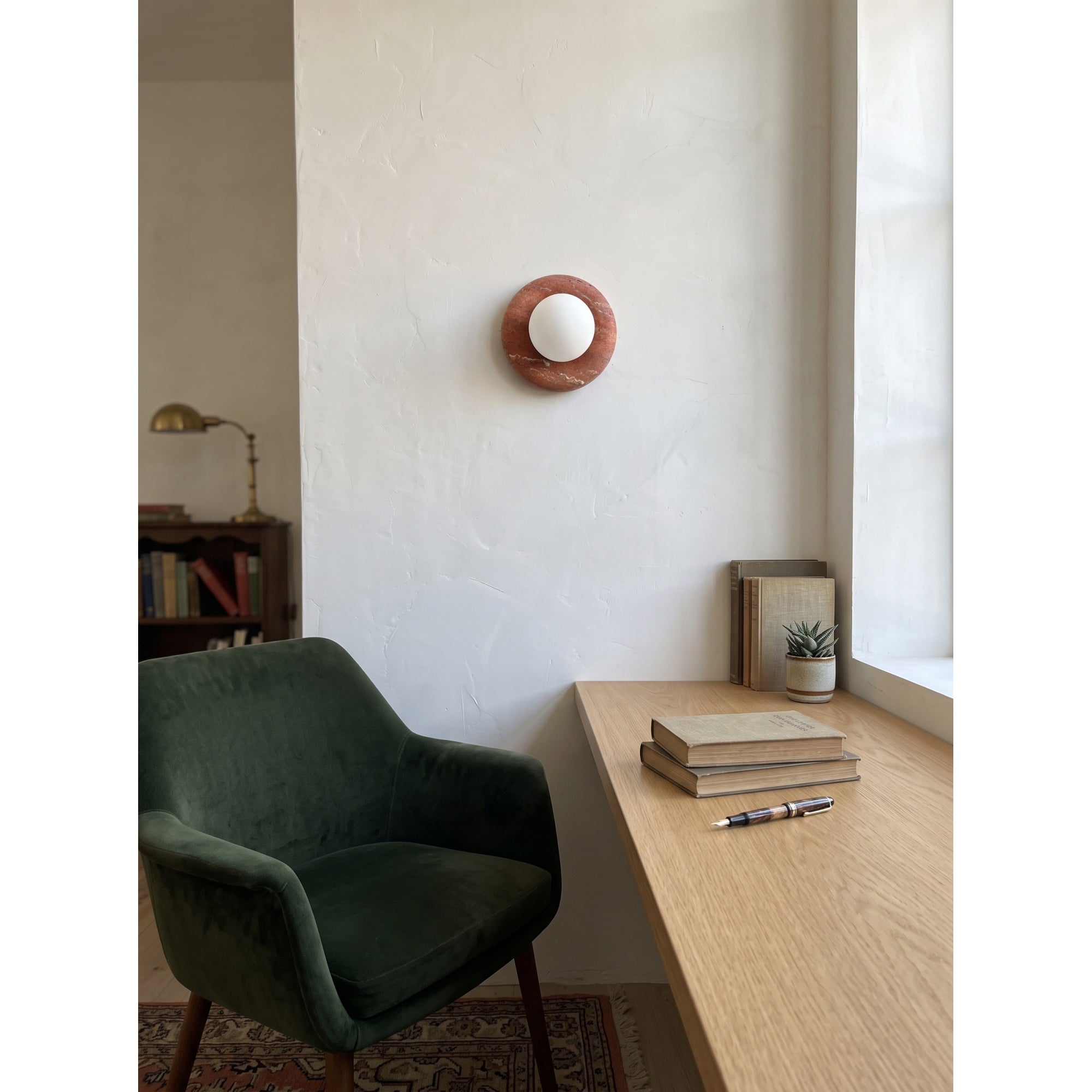 Novi Marble Travertine Wall Sconce