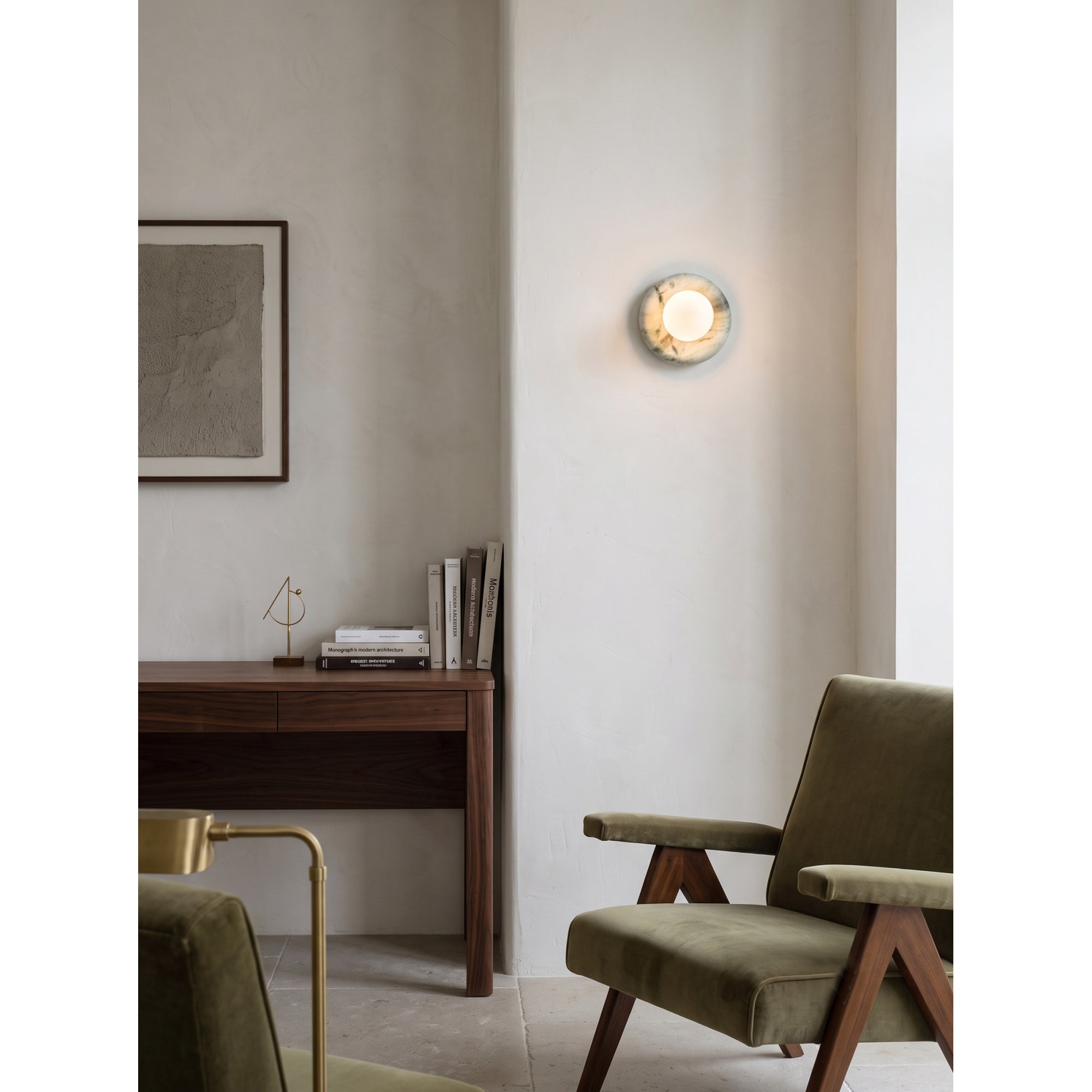 Novi Marble Travertine Wall Sconce
