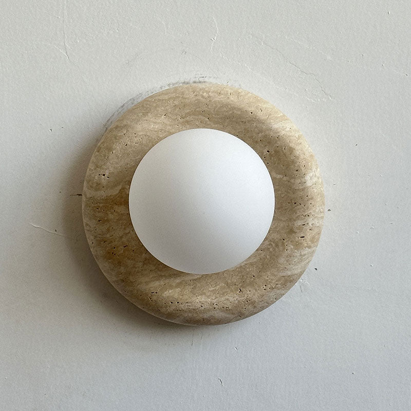 Novi Marble Travertine Wall Sconce