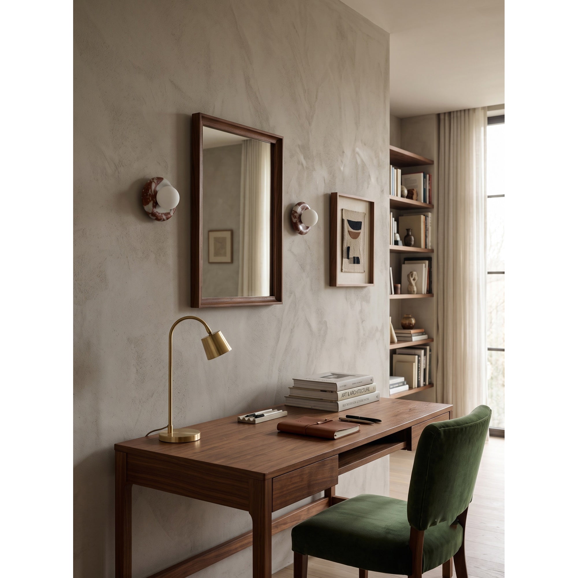 Novi Marble Travertine Wall Sconce
