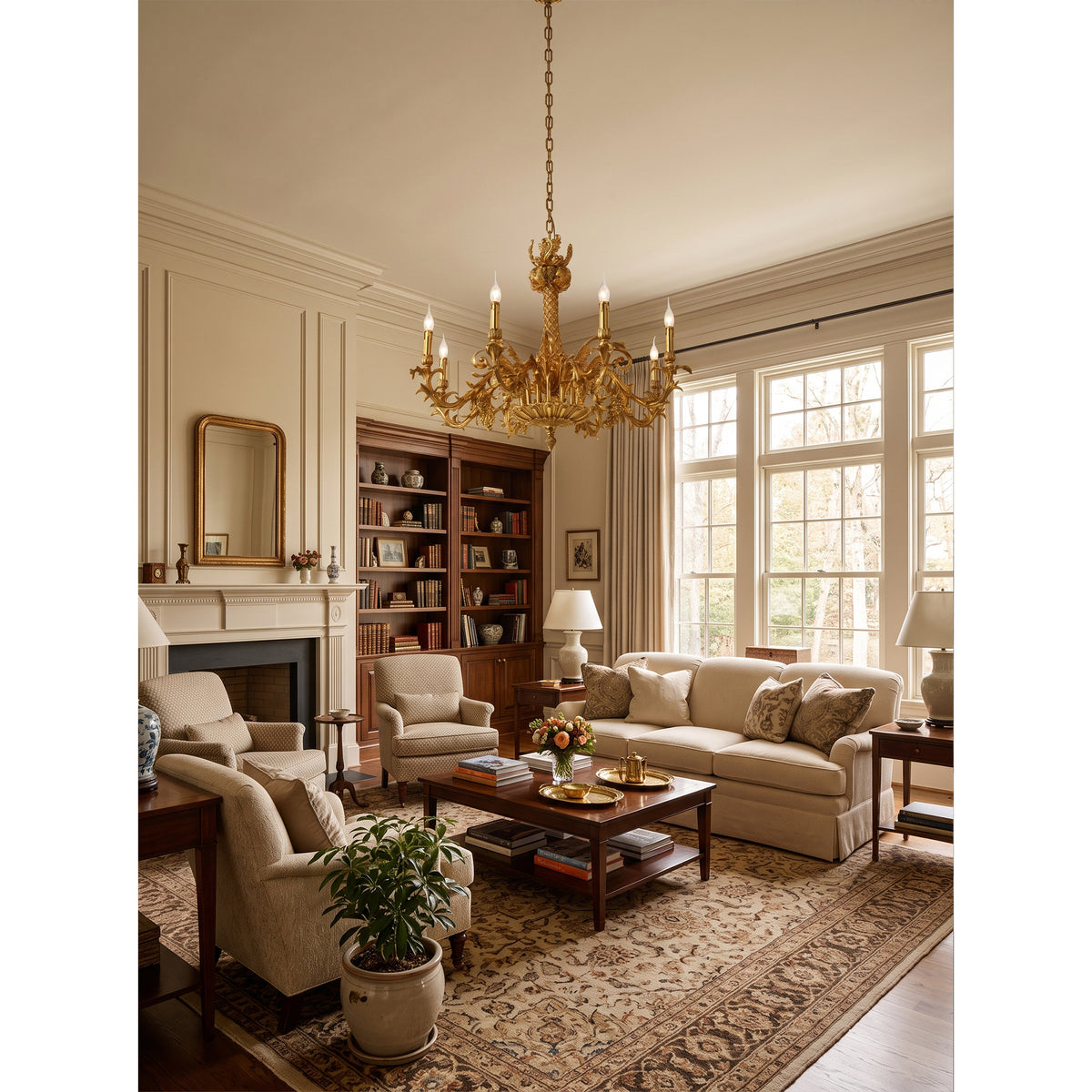 Orangerie Brass Chandelier