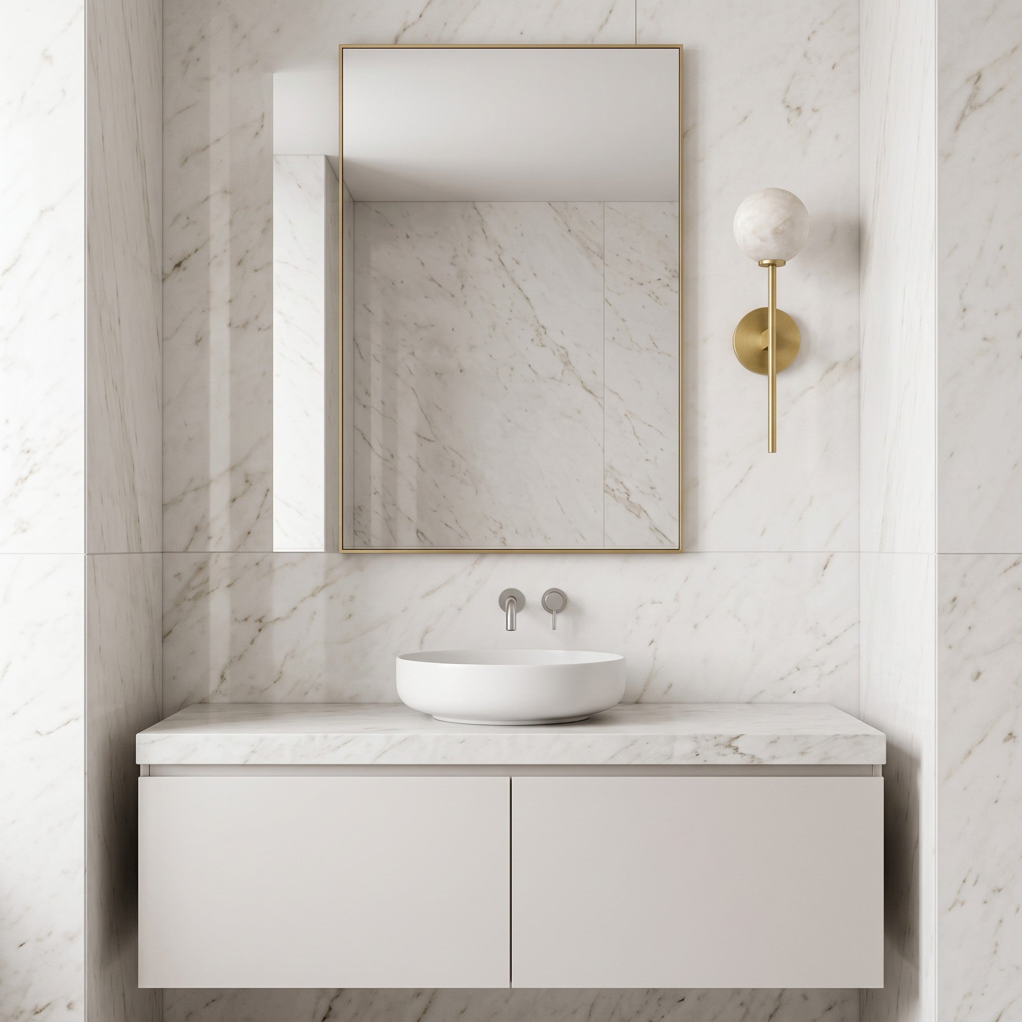 Orbessa Alabaster Globe Wall Sconce