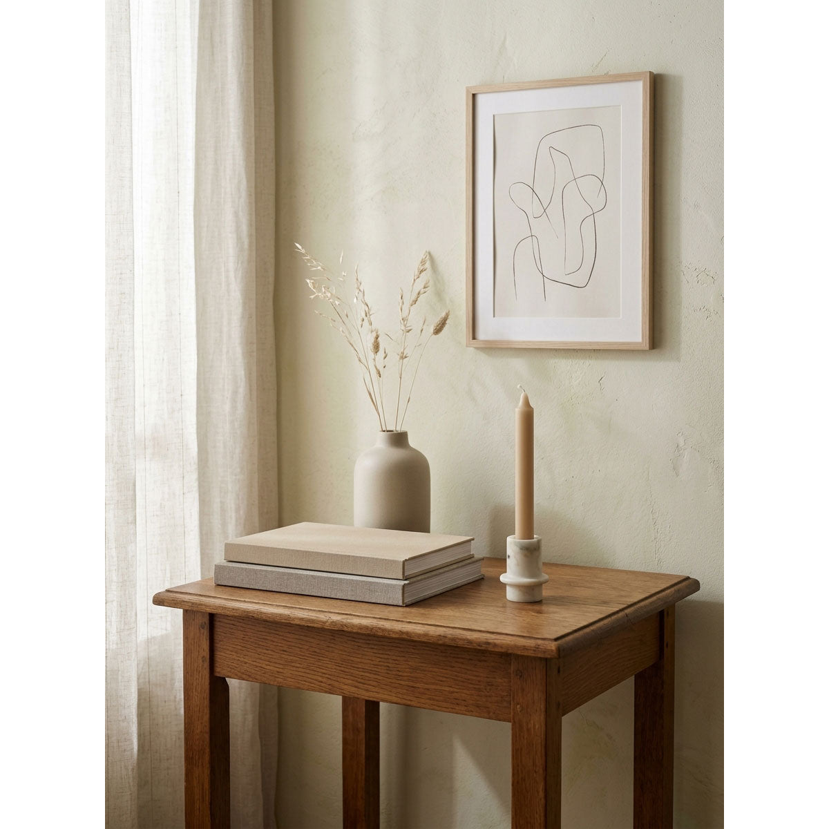 Orbit Pillar Marble Candle Holder
