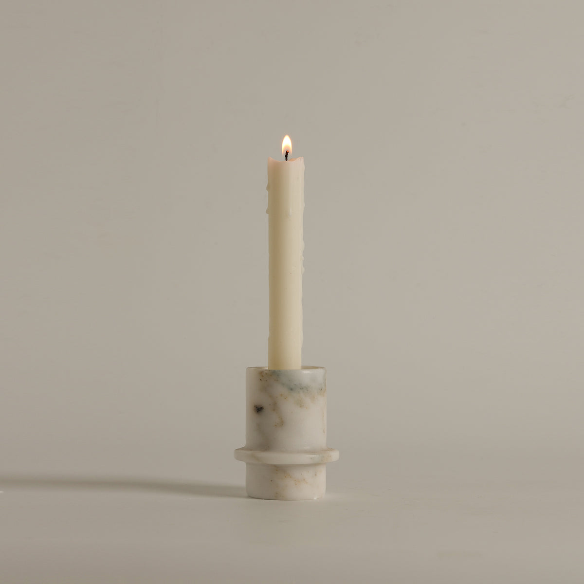 Orbit Pillar Marble Candle Holder