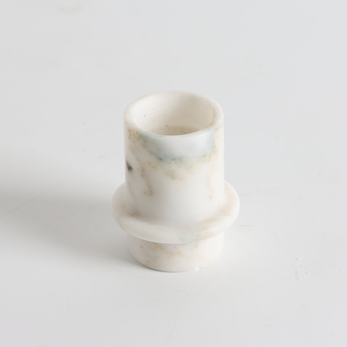 Orbit Pillar Marble Candle Holder