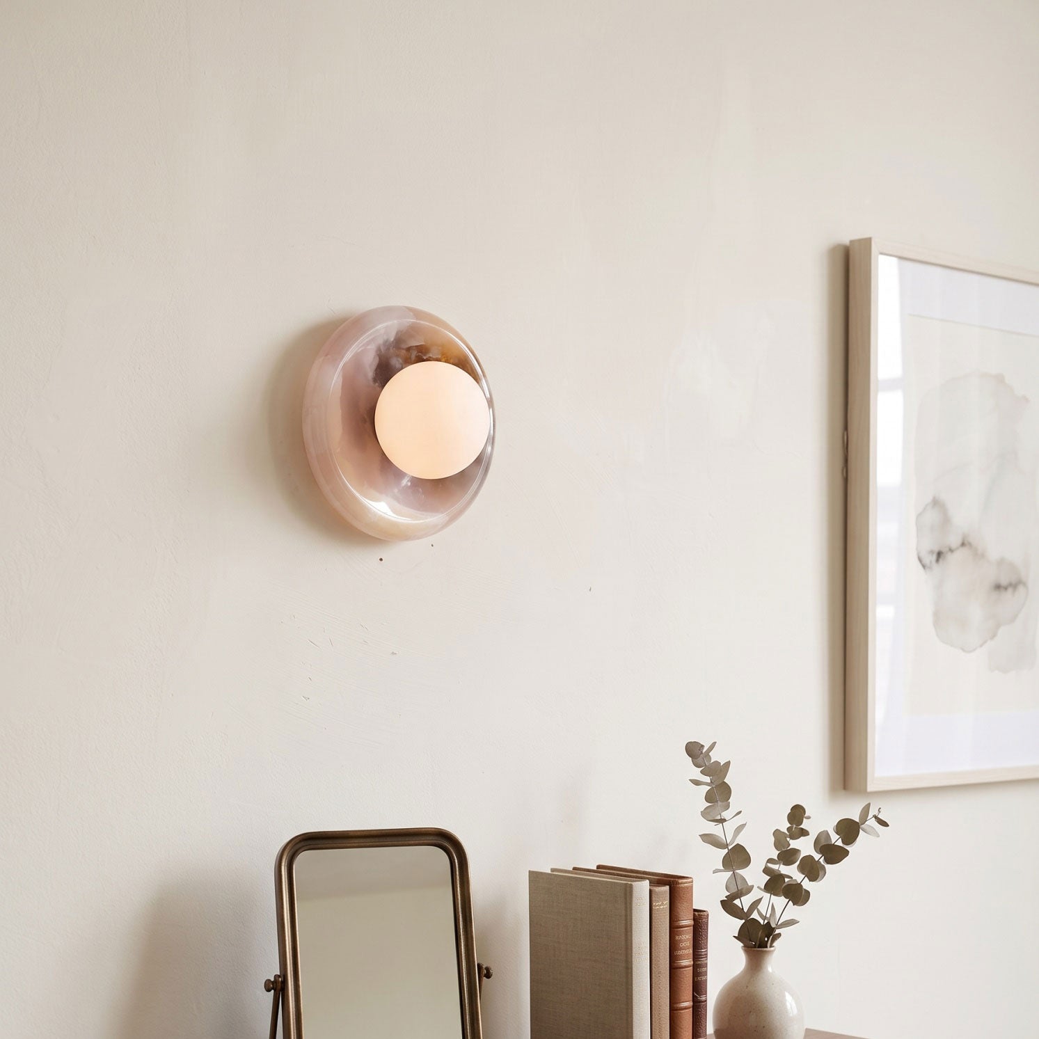 Orli Pink Onyx Wall Sconce