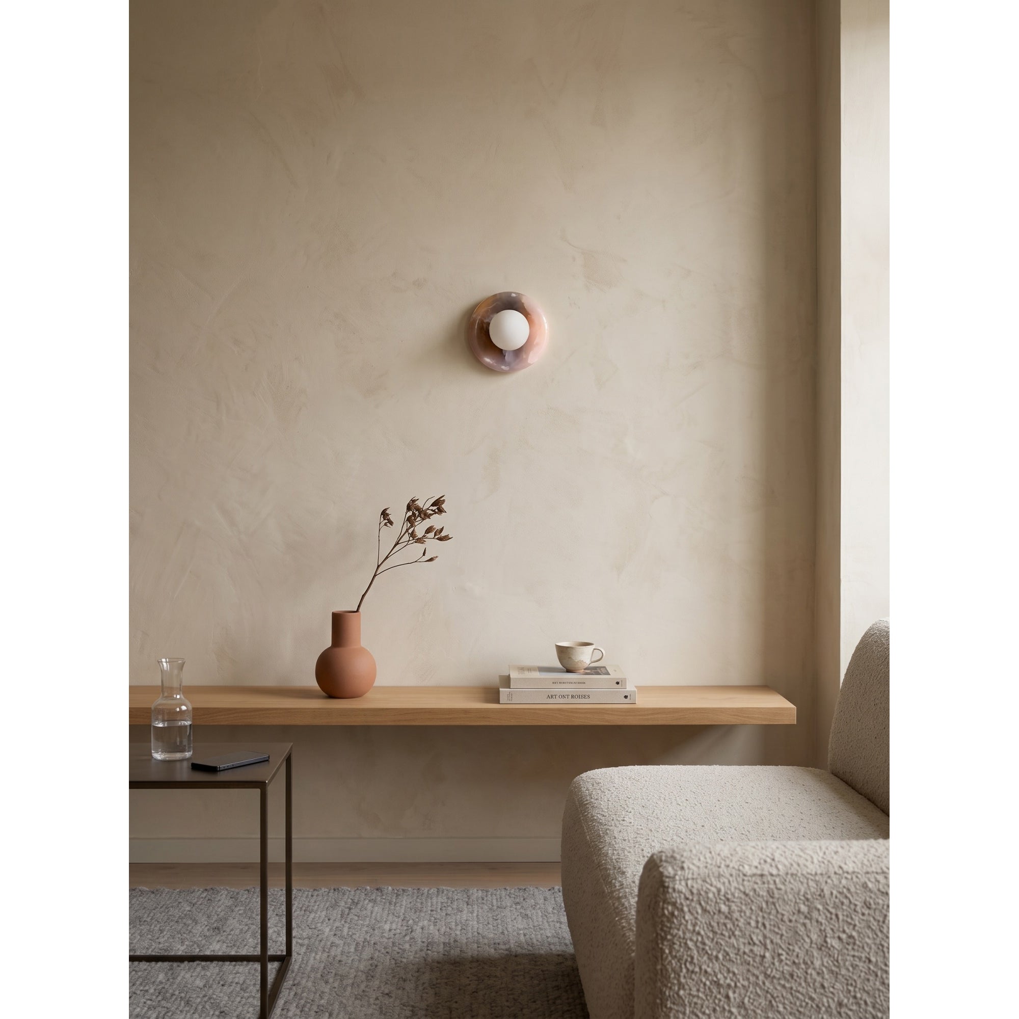 Orli Pink Onyx Wall Sconce