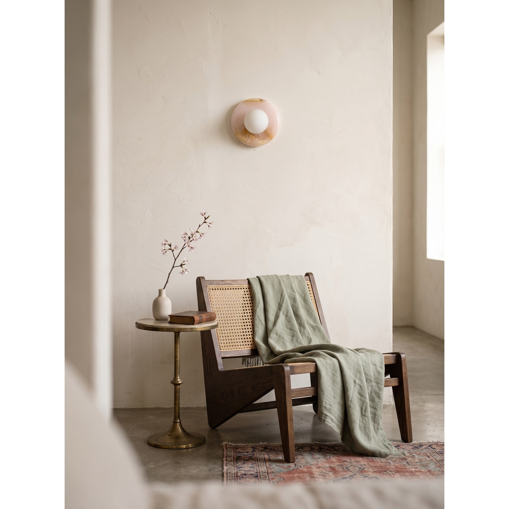 Orli Pink Onyx Wall Sconce