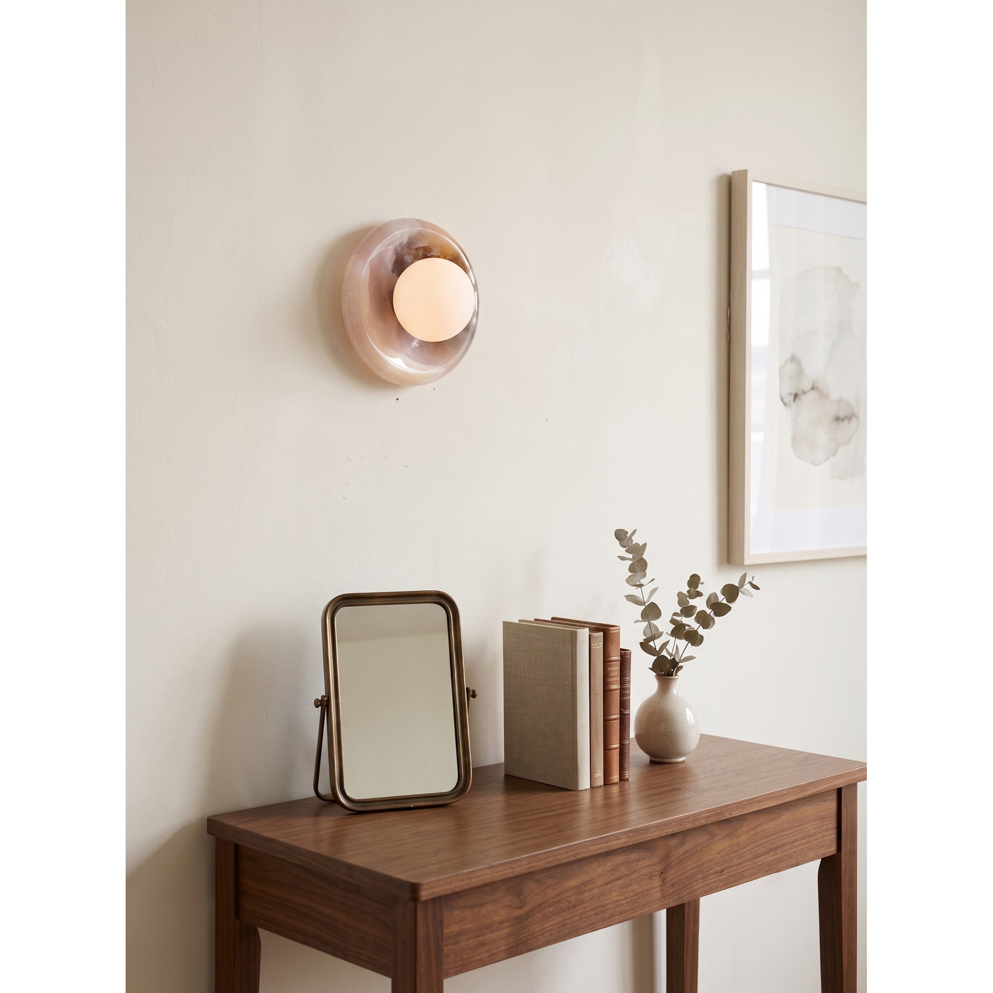 Orli Pink Onyx Wall Sconce