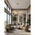 Charger l'image dans la visionneuse de la galerie, Orlienne Double Ring Alabaster Chandelier
