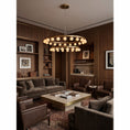 Charger l'image dans la visionneuse de la galerie, Orlienne Double Ring Alabaster Chandelier

