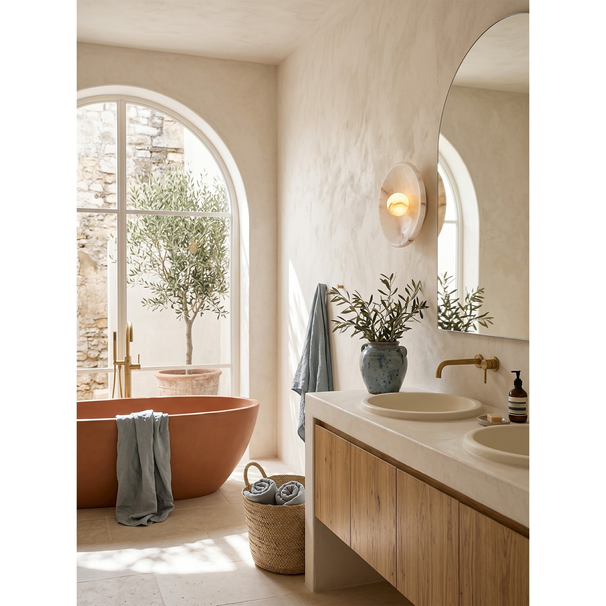 Orlisse Alabaster Wall Sconce