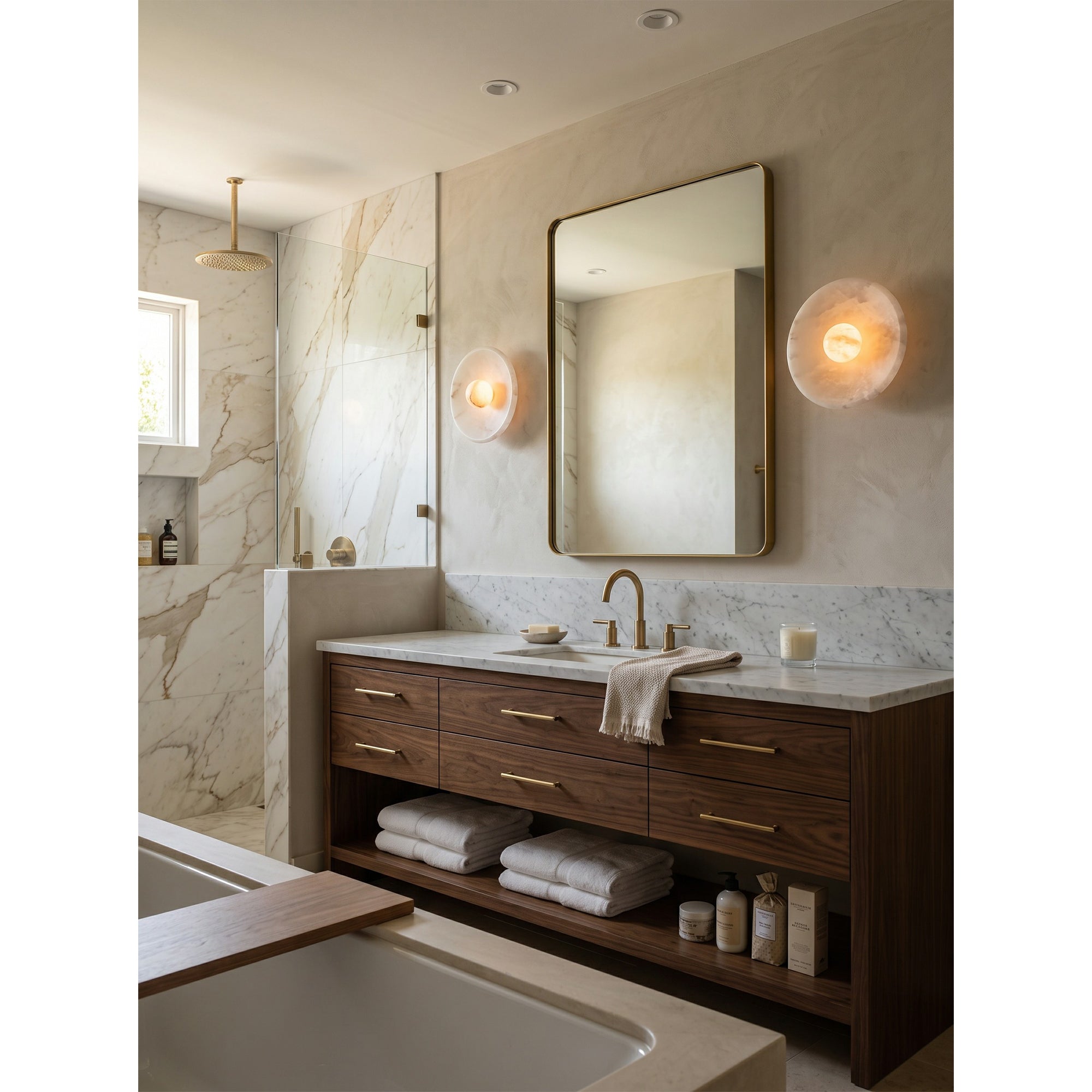 Orlisse Alabaster Wall Sconce