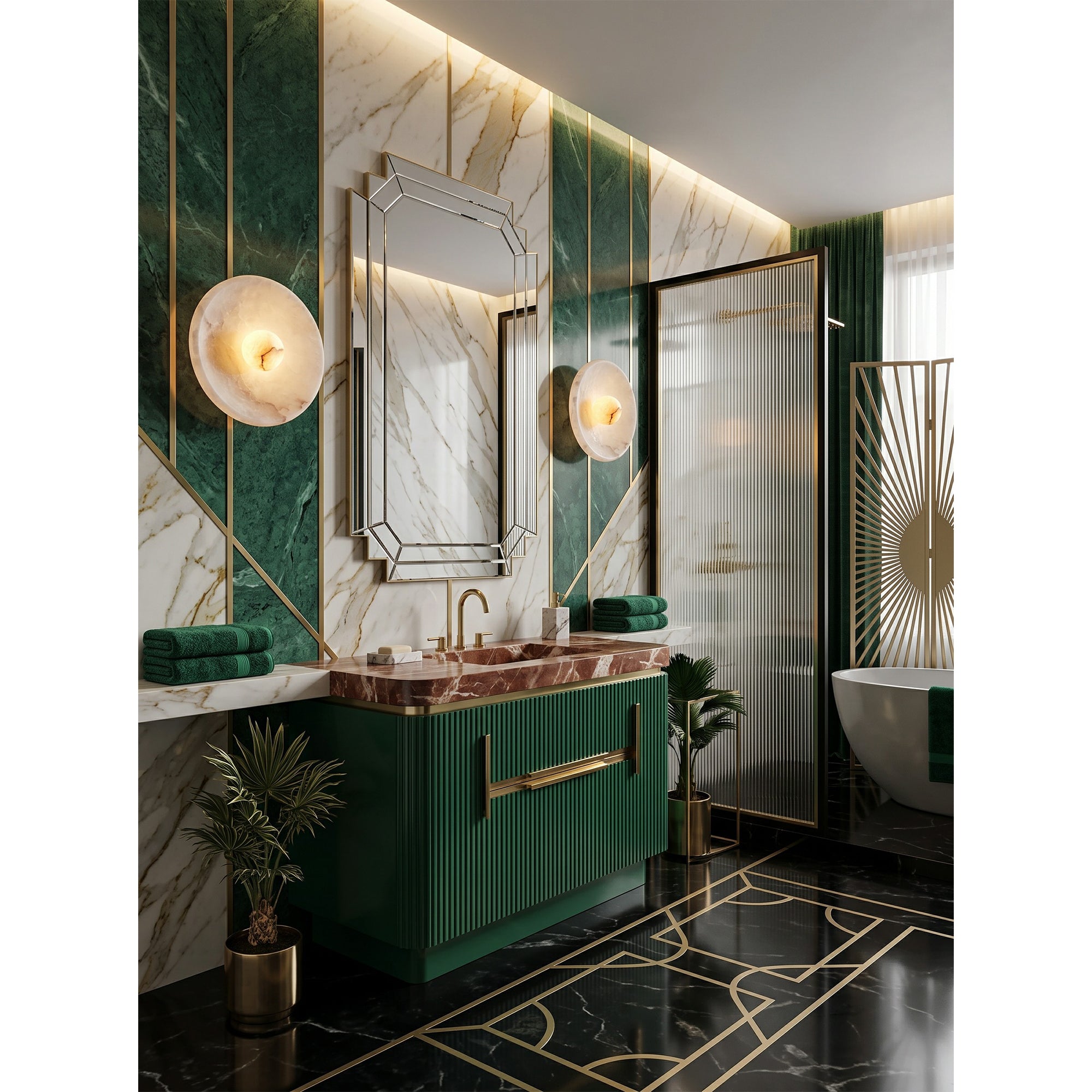 Orlisse Alabaster Wall Sconce