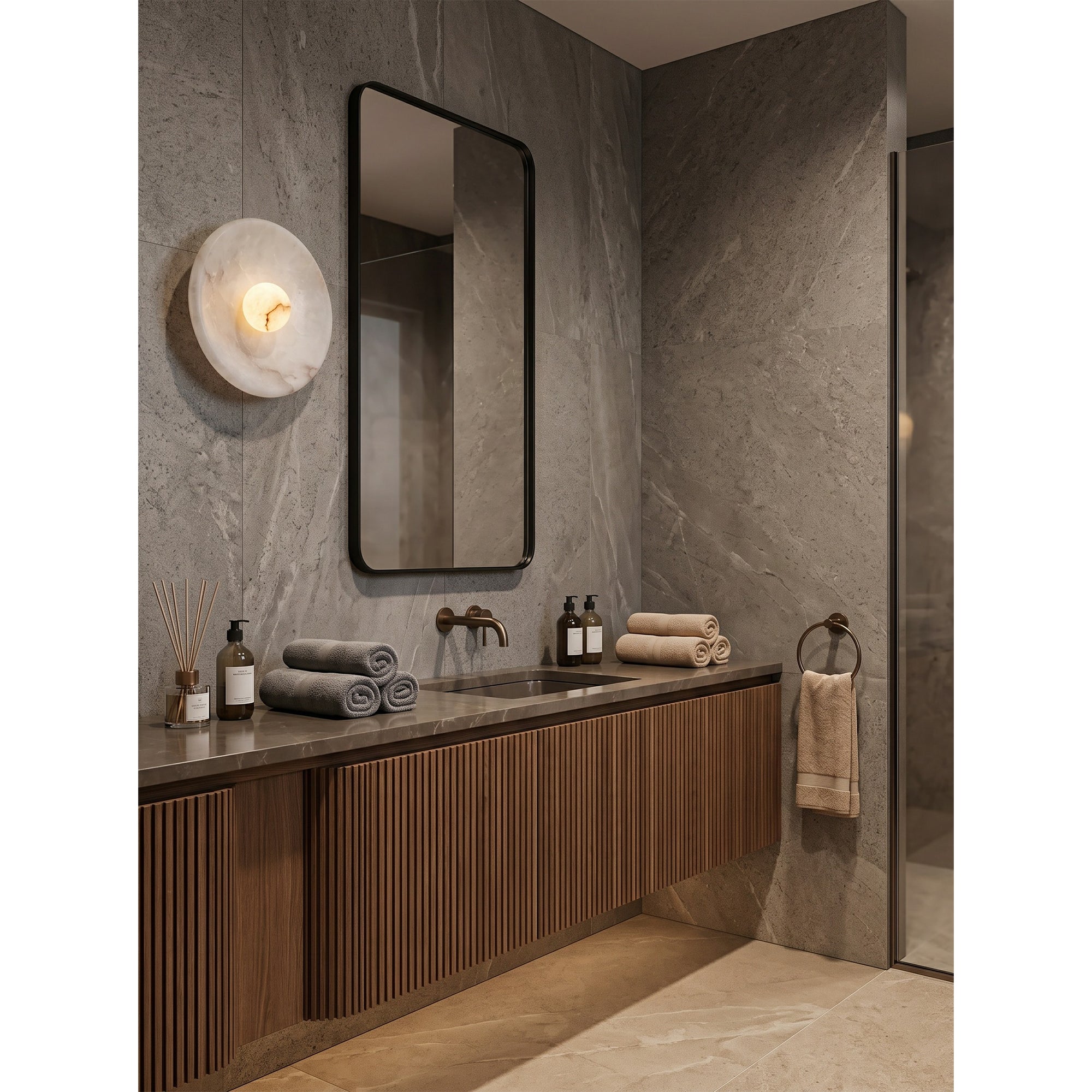Orlisse Alabaster Wall Sconce
