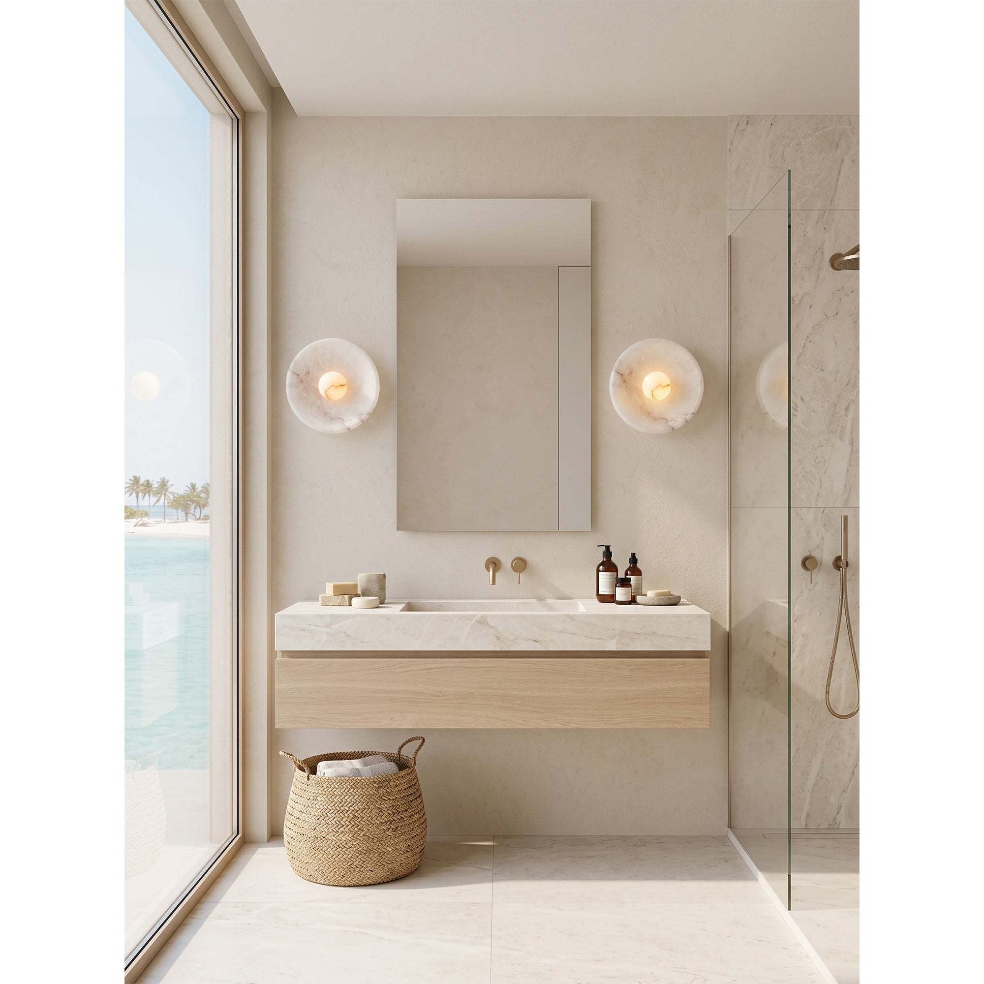 Orlisse Alabaster Wall Sconce