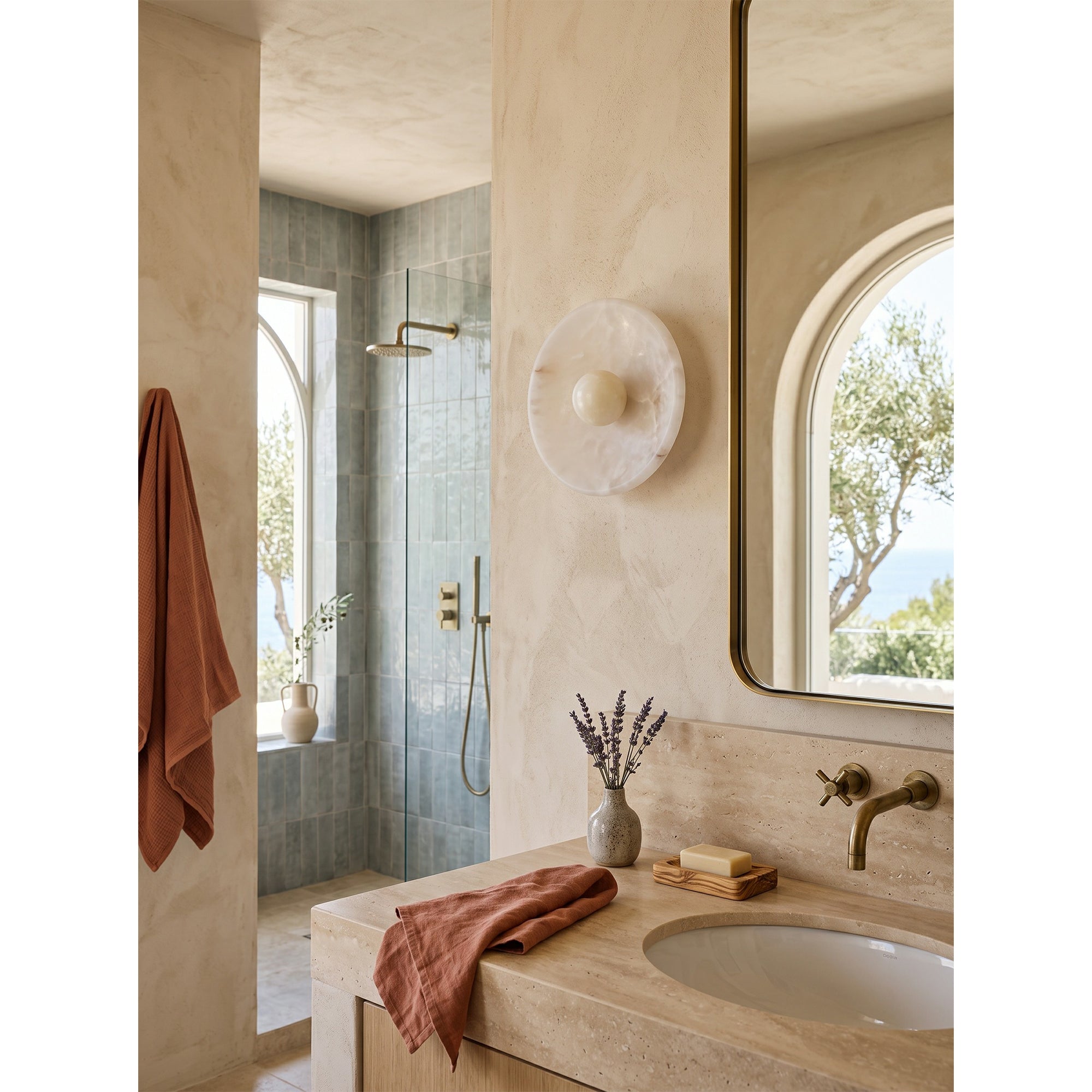 Orlisse Alabaster Wall Sconce