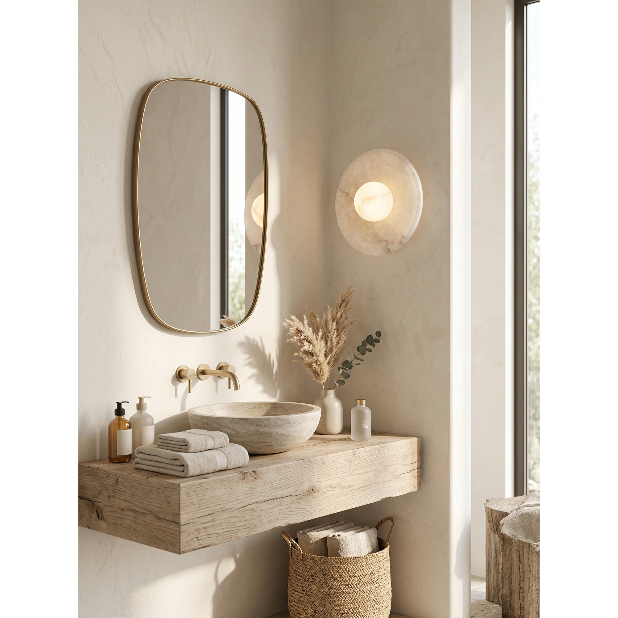 Orlisse Alabaster Wall Sconce