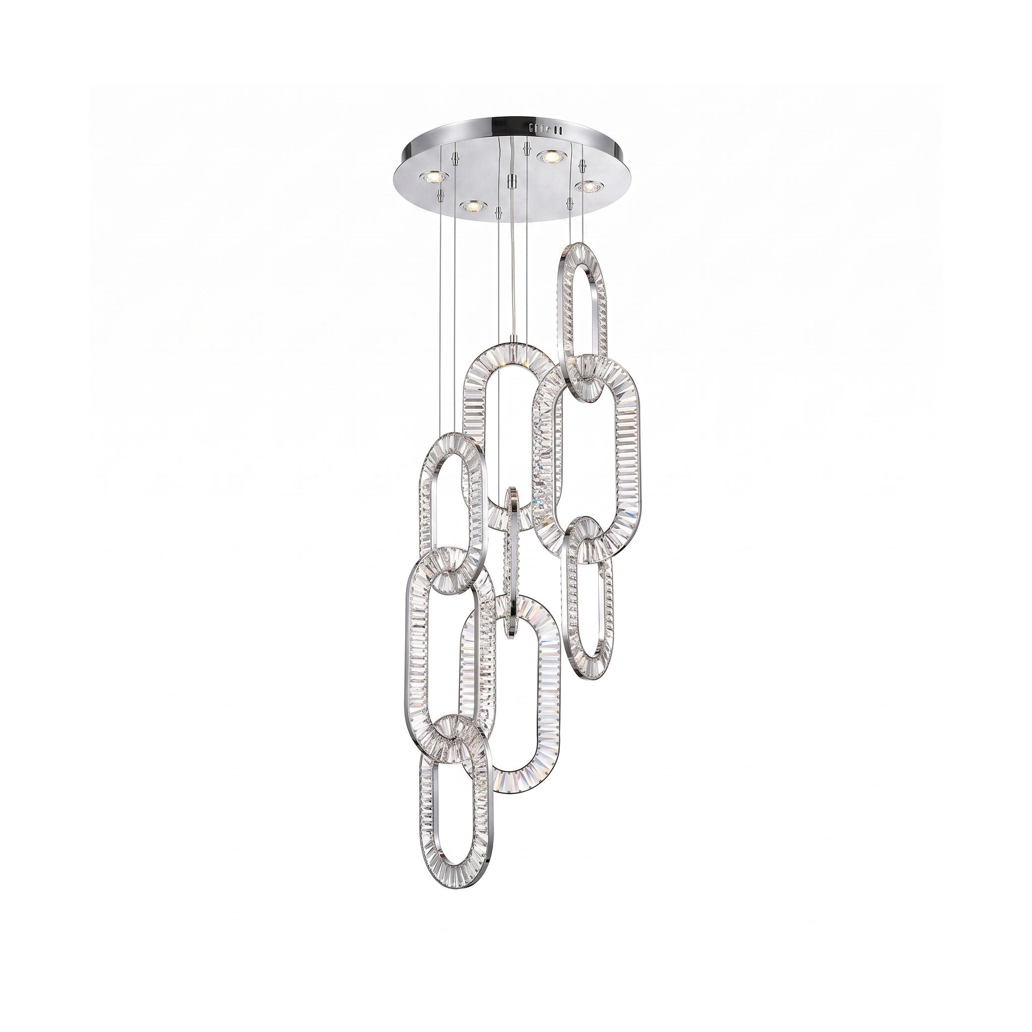 Padma Crystal Hoop Chandelier