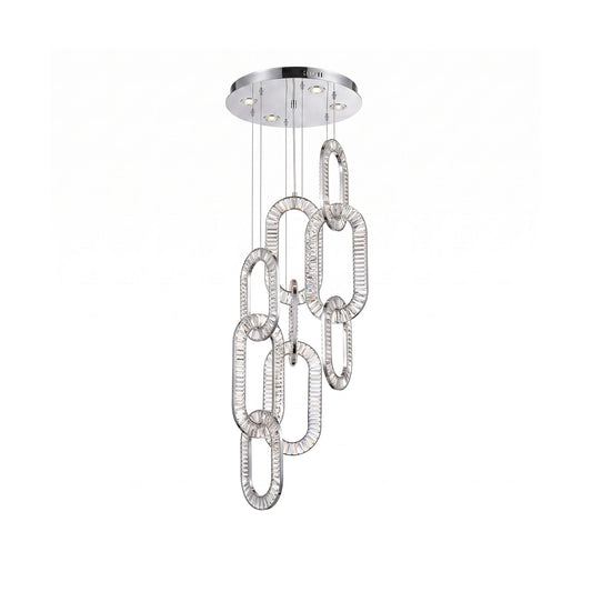 Padma Crystal Hoop Chandelier