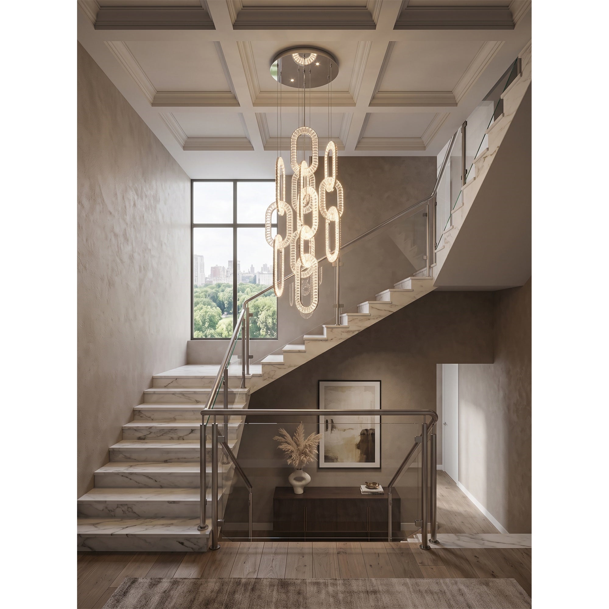 Padma Crystal Hoop Chandelier