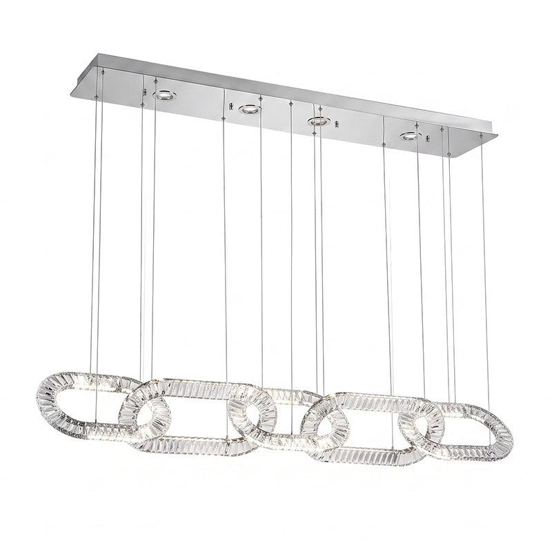 Padma Crystal Hoop Chandelier