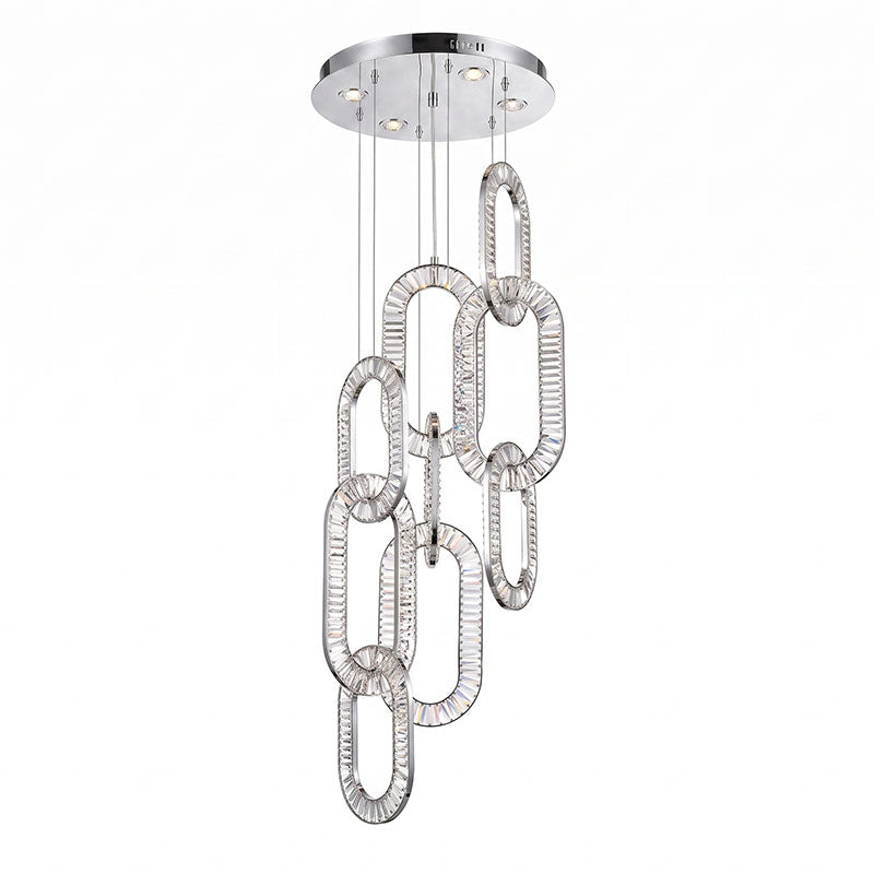 Padma Crystal Hoop Chandelier