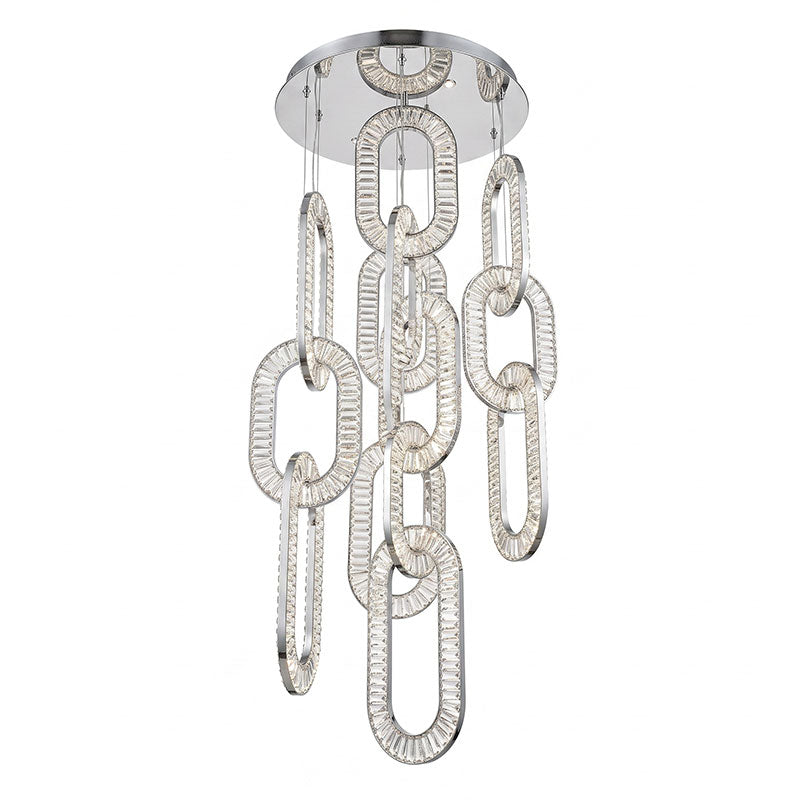 Padma Crystal Hoop Chandelier