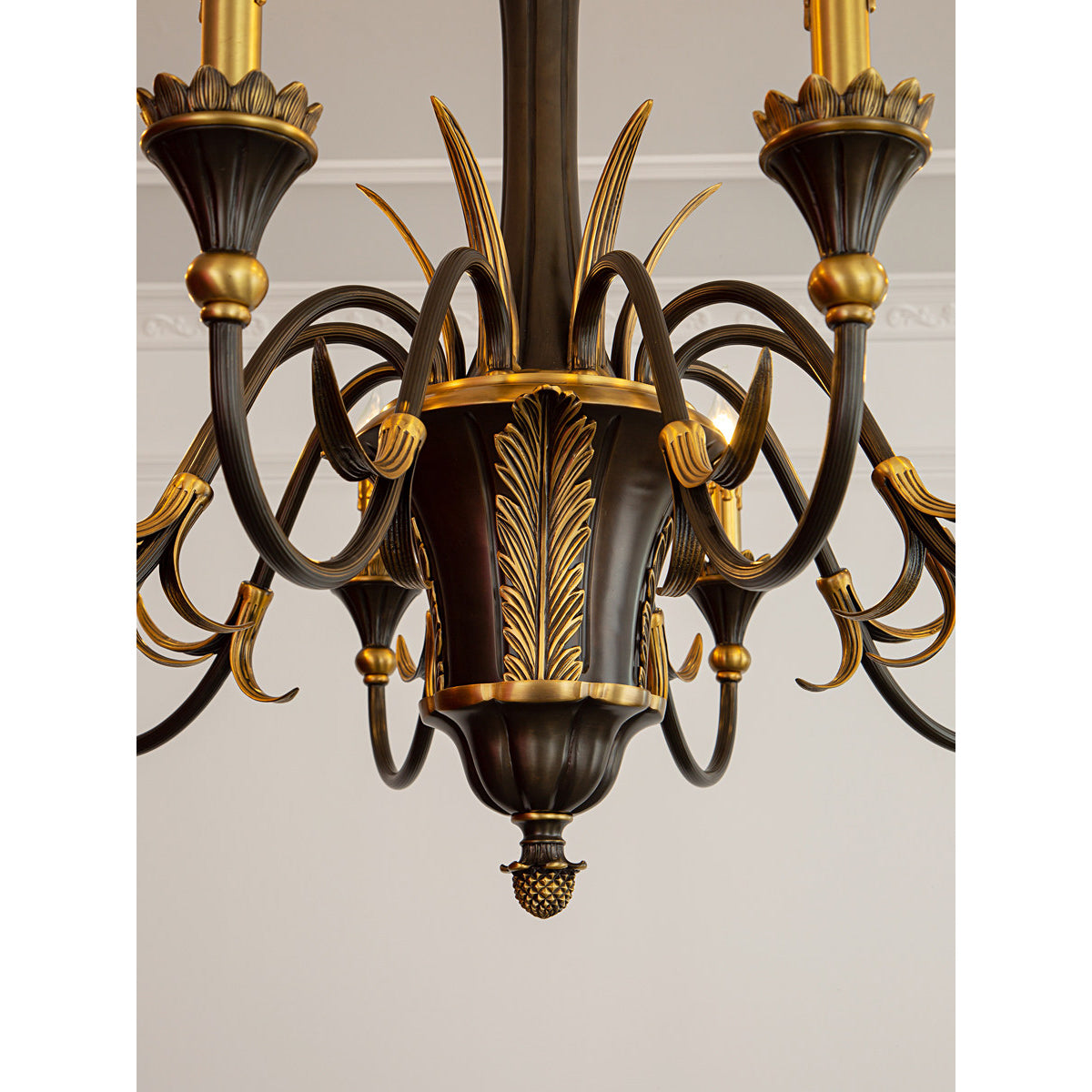 Palmier Two-Tone Brass Chandelier