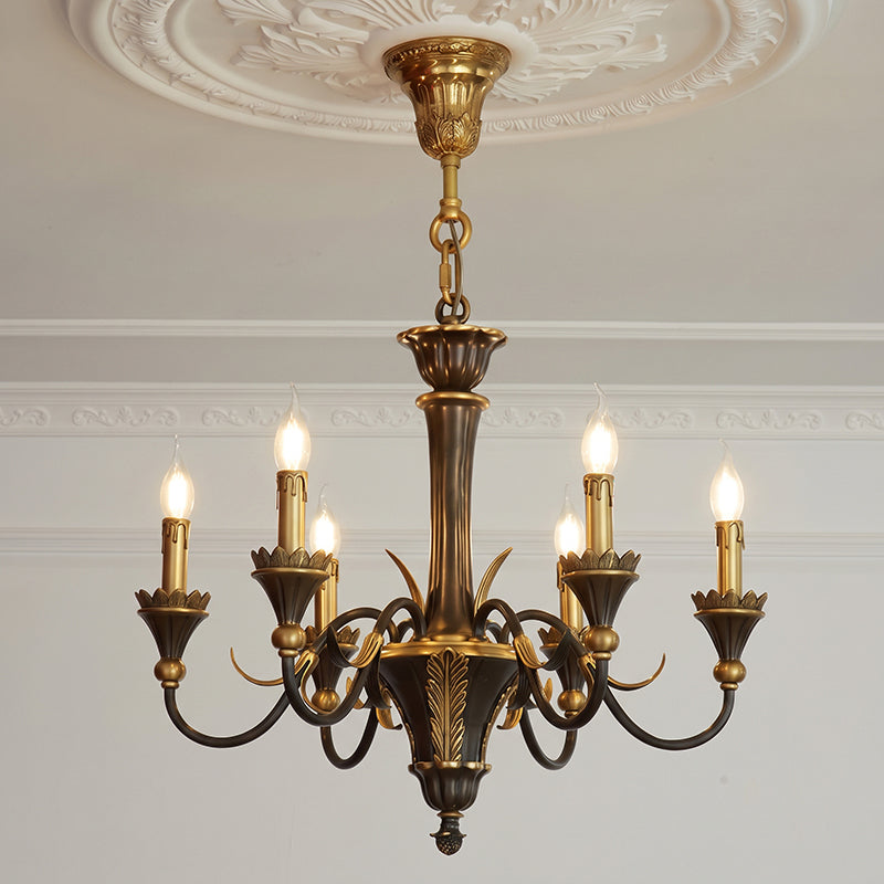 Palmier Two-Tone Brass Chandelier
