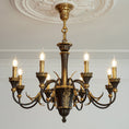 Load image into Gallery viewer, Palmier Two-Tone Brass Chandelier
