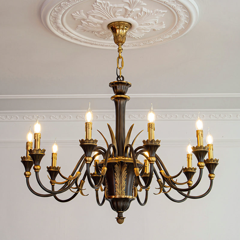 Palmier Two-Tone Brass Chandelier