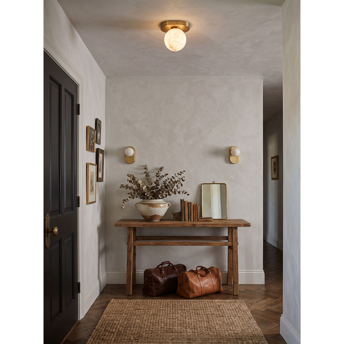 Paola Orb Alabaster Wall Sconce