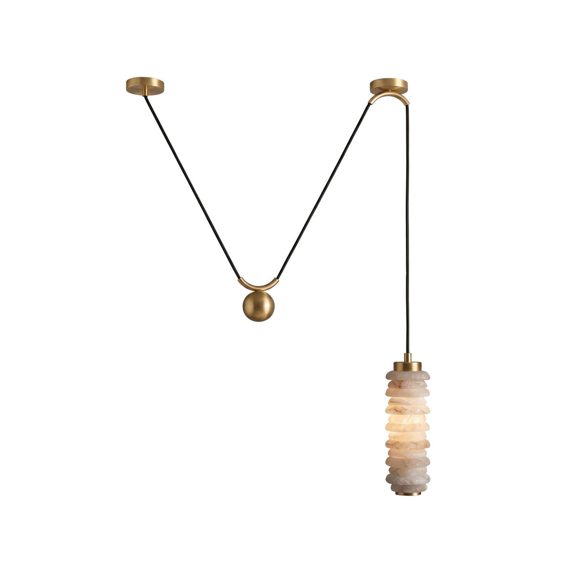 Hanglamp Payson Albast met tegengewicht