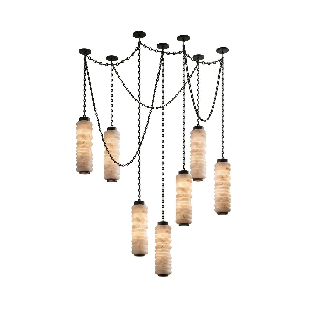 Payson Chain Alabaster Chandelier