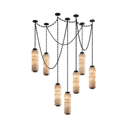 Payson Chain Alabaster Chandelier