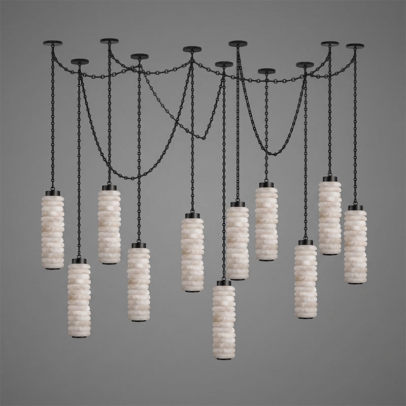 Payson Chain Alabaster Chandelier