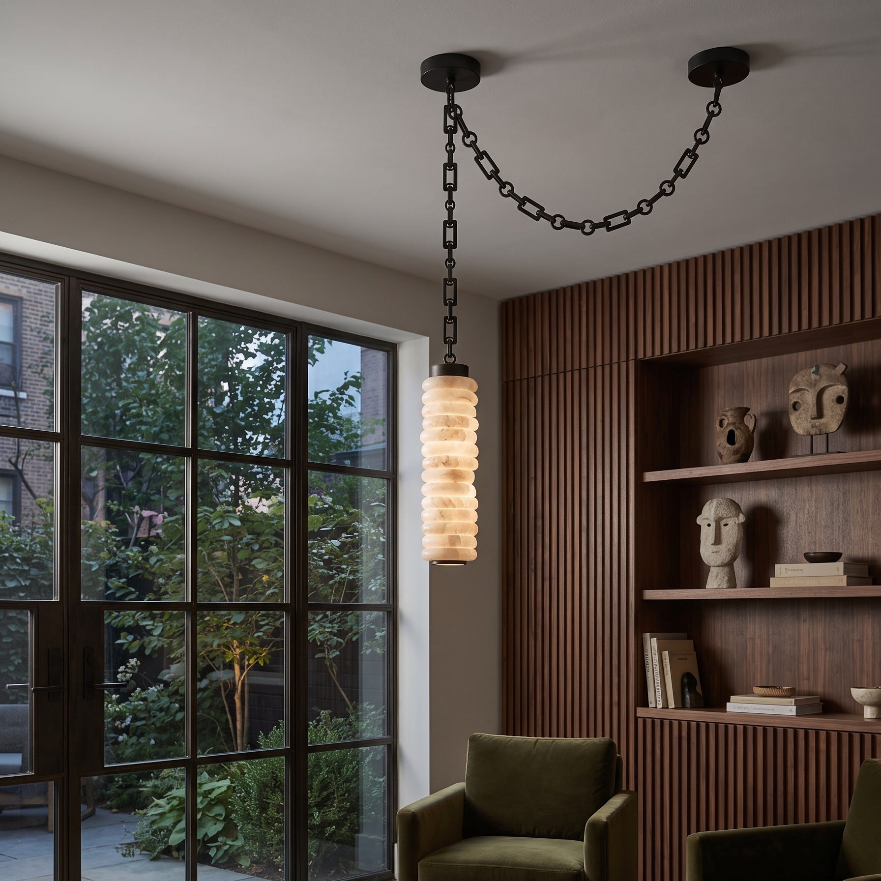 Payson Chain Alabaster Chandelier