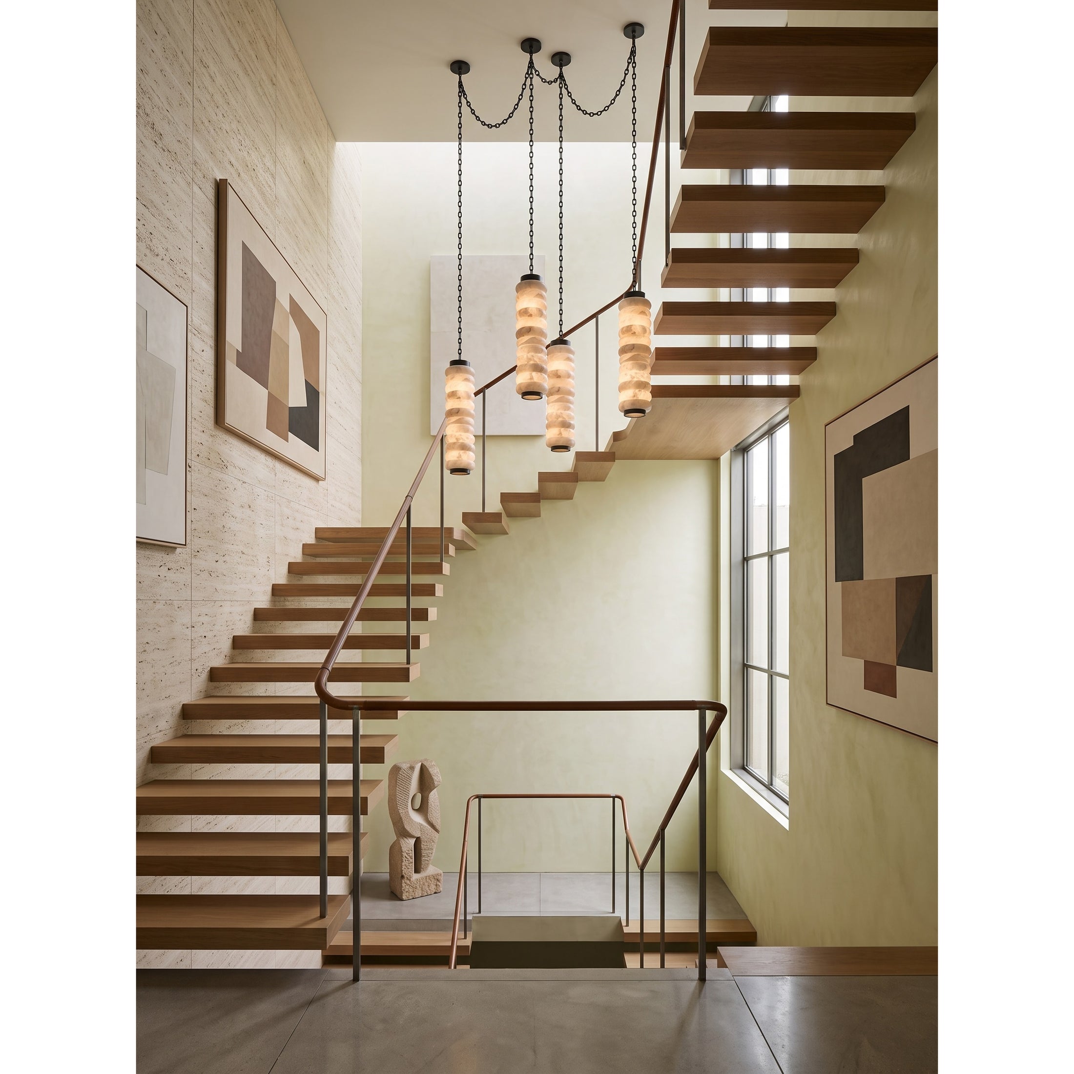 Payson Chain Alabaster Chandelier
