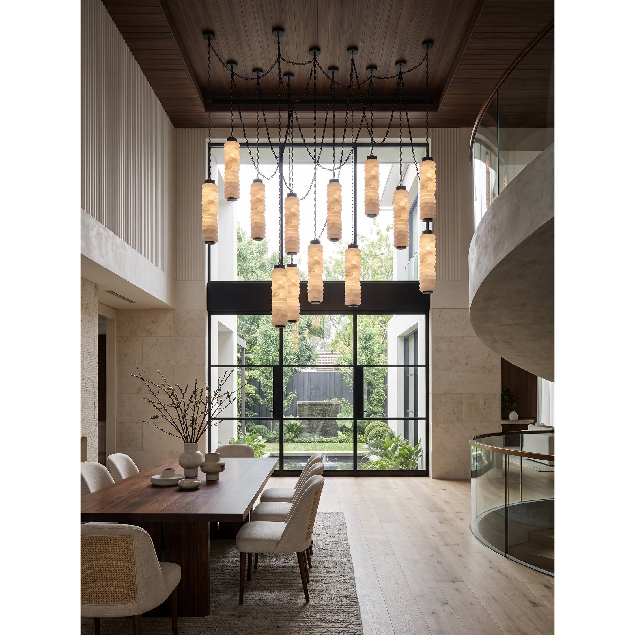 Payson Chain Alabaster Chandelier