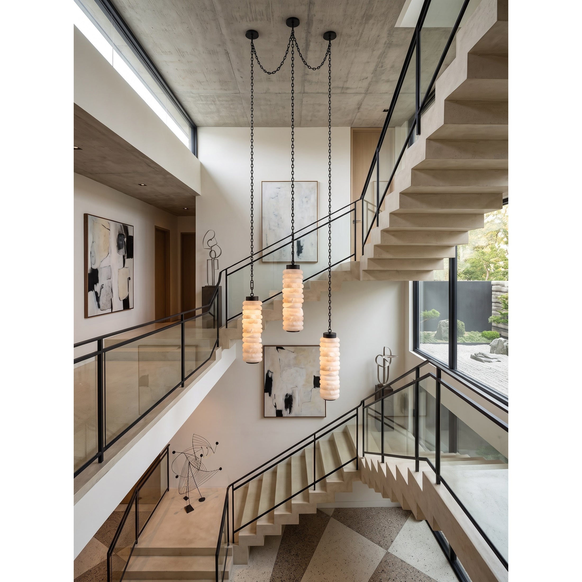 Payson Chain Alabaster Chandelier