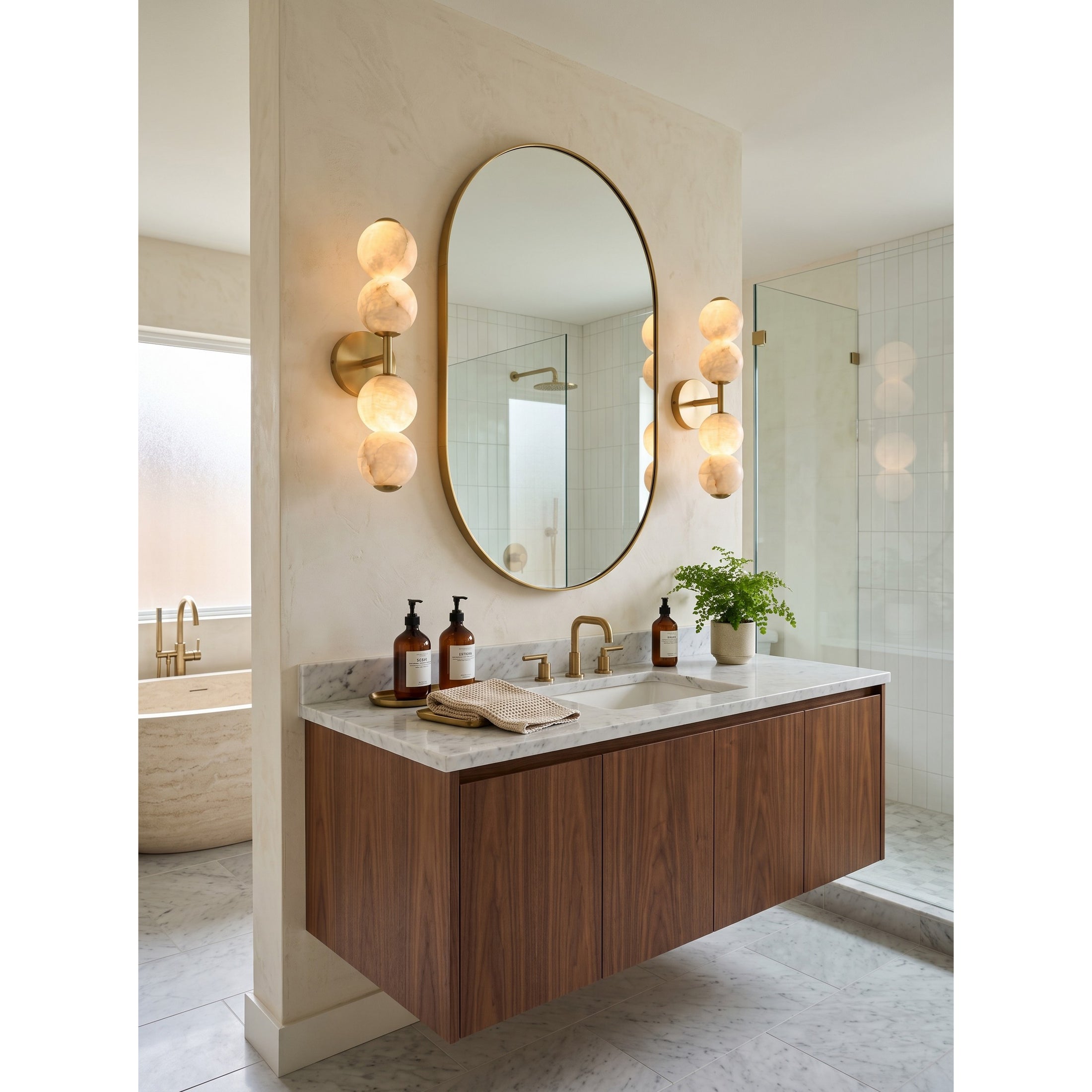 Pearl Alabaster Wall Sconce