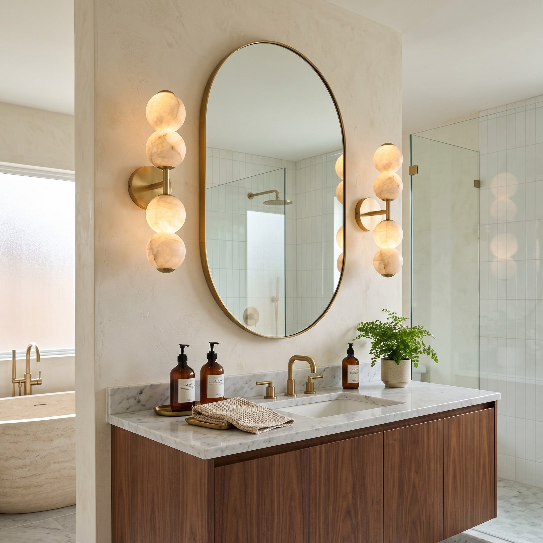 Pearl Alabaster Wall Sconce